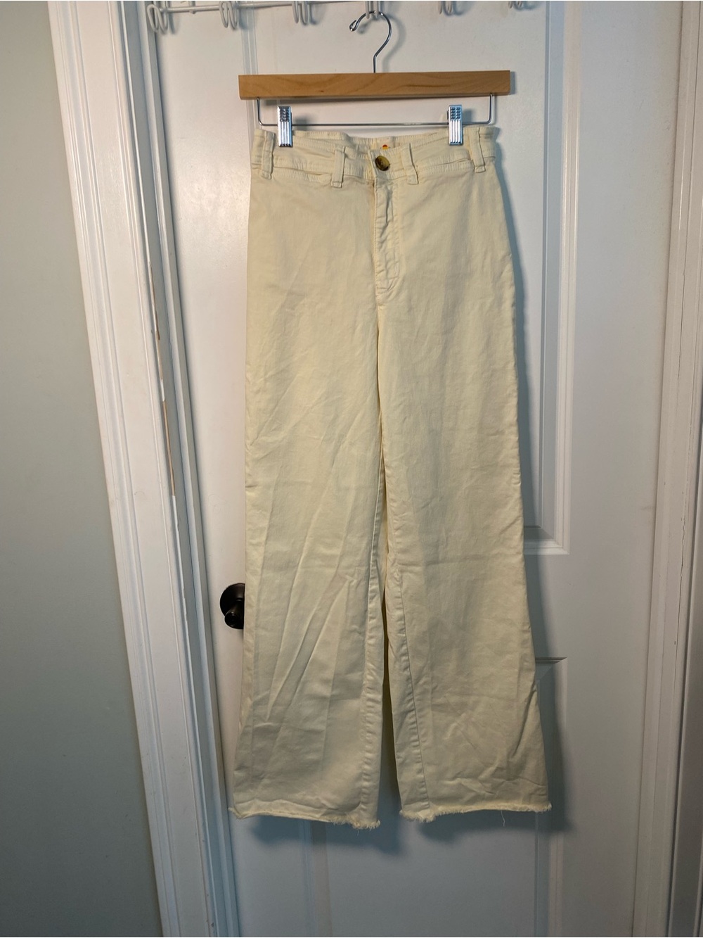 Marine Layer Cream Wide-Leg Jeans NWOT
